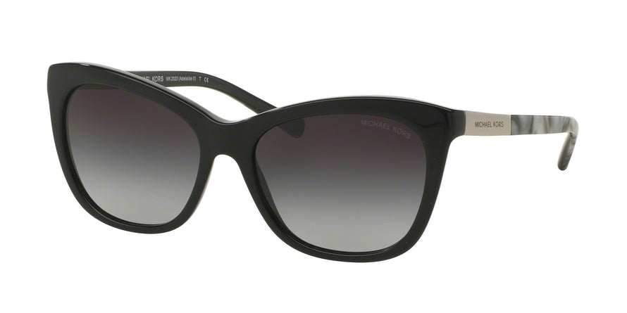 Michael Kors MK2020F Butterfly Sunglasses  312011-BLACK METALLIC BLACK MARBLE 56-17-135 - Color Map black