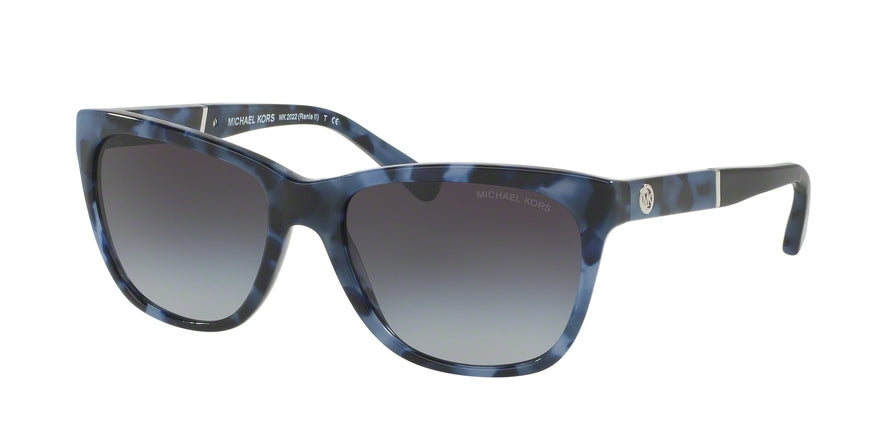 Michael Kors RANIA II MK2022F Square Sunglasses  318611-BLUE TORTOISE 54-17-135 - Color Map havana