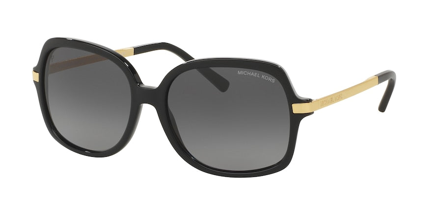 Michael Kors ADRIANNA II MK2024F Square Sunglasses  3160T3-BLACK/GOLD 57-16-135 - Color Map black