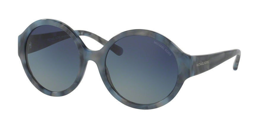 Michael Kors SEASIDE GETAWAY MK2035 Round Sunglasses  32094L-CADET BLUE MARBLE 55-19-135 - Color Map blue