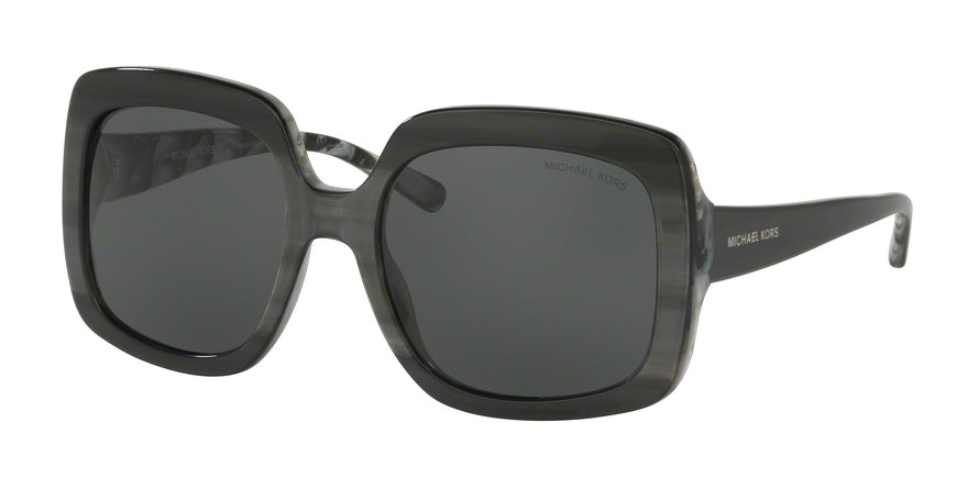 Michael Kors MK2036 Square Sunglasses  321187-BLACK HORN 55-19-135 - Color Map black