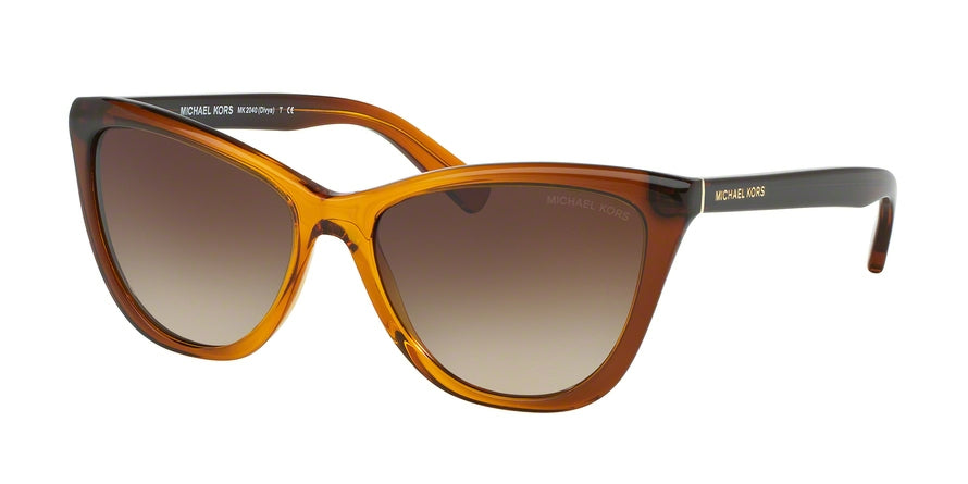 Michael Kors DIVYA MK2040F Cat Eye Sunglasses  321813-AMBER GRADIENT 57-17-140 - Color Map honey