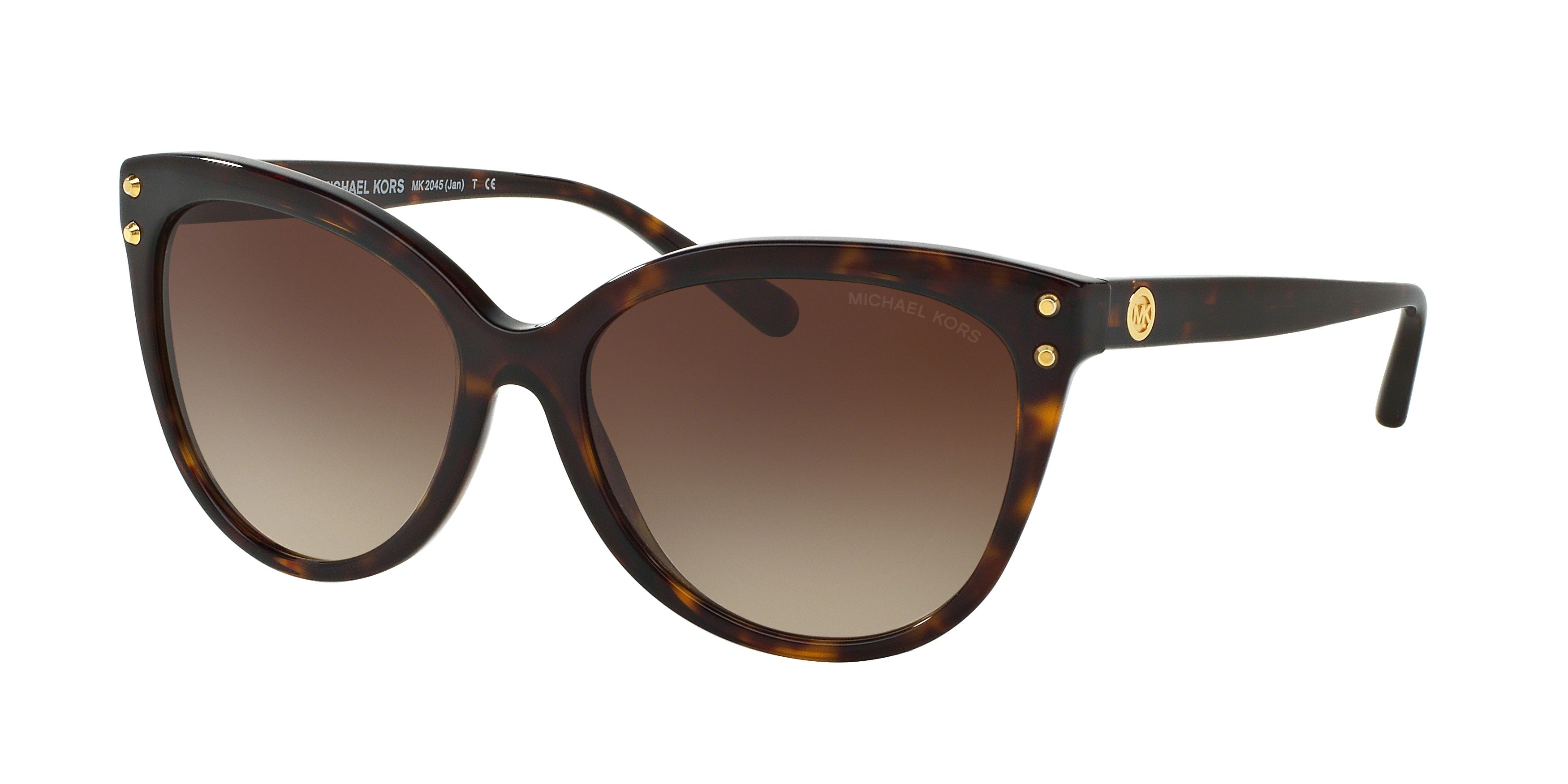 Michael Kors JAN MK2045 Cat Eye Sunglasses  300613-Dark Tortoise 55-140-16 - Color Map Tortoise