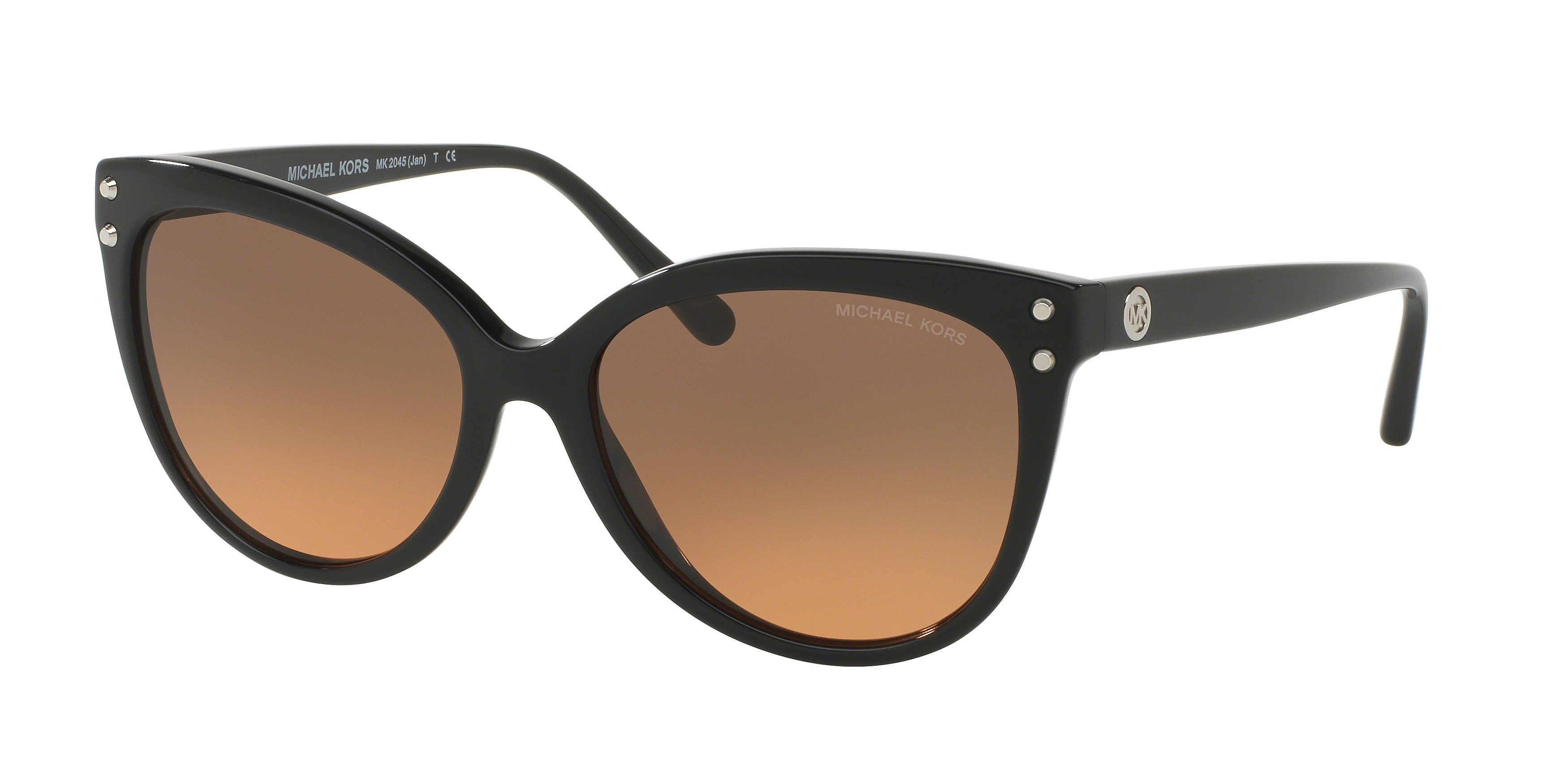 Michael Kors JAN MK2045 Cat Eye Sunglasses  317711-Black 55-140-16 - Color Map Black