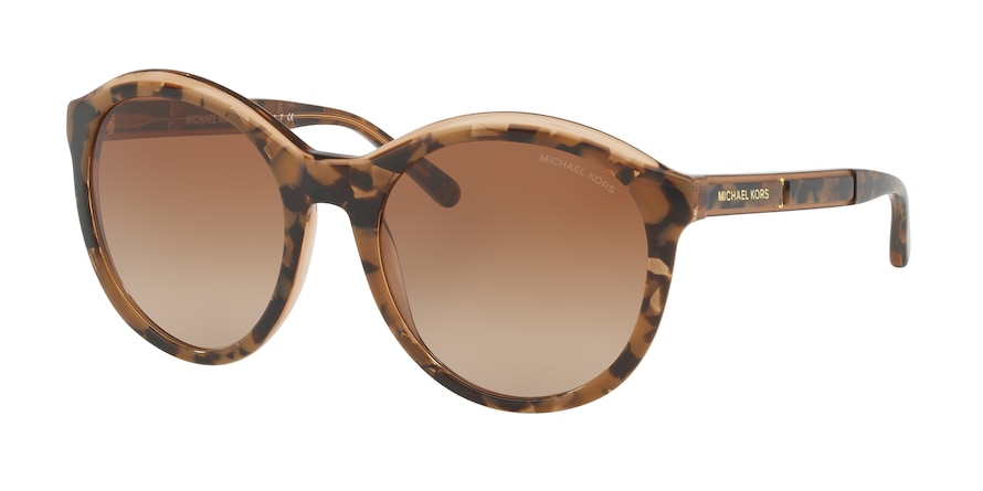 Michael Kors MAE MK2048 Round Sunglasses  325213-BROWN TORT GRAPHIC 54-19-140 - Color Map havana