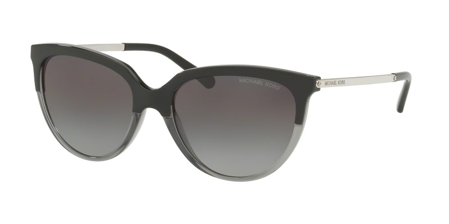 Michael Kors SUE MK2051 Cat Eye Sunglasses  328011-BLACK/TRANSPARENT GREY 55-17-140 - Color Map black