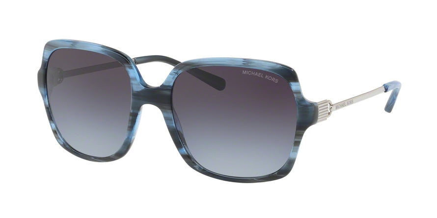 Michael Kors MK2053F Square Sunglasses  329011-BLUE HORN 58-18-140 - Color Map blue