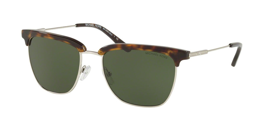 Michael Kors ELY MK2063 Square Sunglasses  332871-DARK TORTOISE/SILVER TONE 54-18-140 - Color Map silver