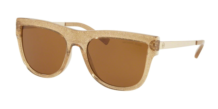 Michael Kors ST. KITTS MK2073 Square Sunglasses  335273-GOLD GLITTER 56-19-140 - Color Map gold