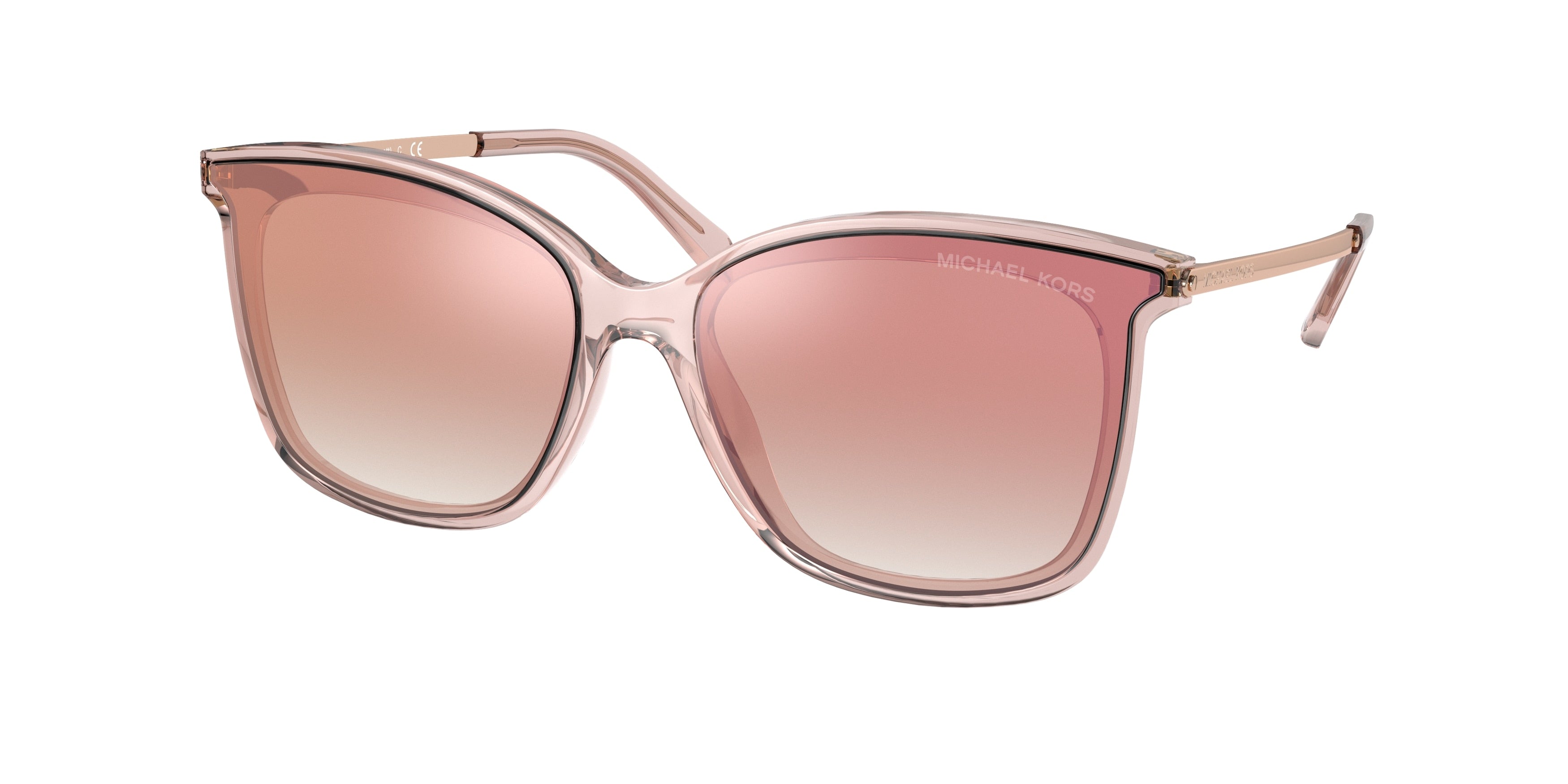 Michael Kors ZERMATT MK2079U Square Sunglasses  31756F-Pink Transparent 61-140-17 - Color Map Pink