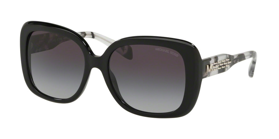 Michael Kors KLOSTERS MK2081 Rectangle Sunglasses  30058G-BLACK 56-17-140 - Color Map black