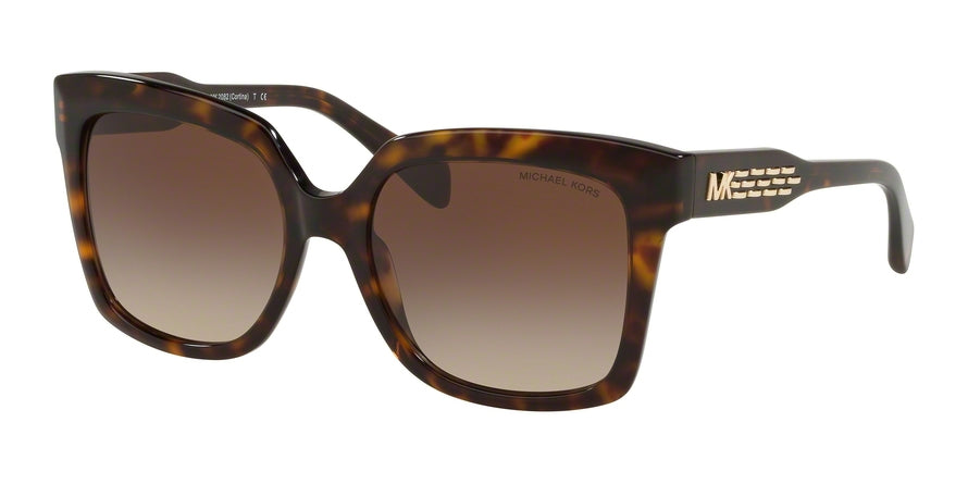 Michael Kors CORTINA MK2082 Square Sunglasses  300613-DARK TORTOISE 55-18-145 - Color Map havana