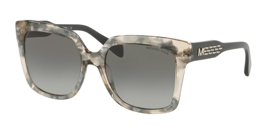 Michael Kors CORTINA MK2082 Square Sunglasses  334111-PINK SILVER FLAKES 55-18-145 - Color Map silver