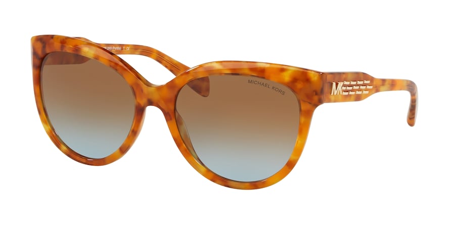 Michael Kors PORTILLO MK2083 Round Sunglasses  33395D-AMBER TORT 57-18-140 - Color Map amber