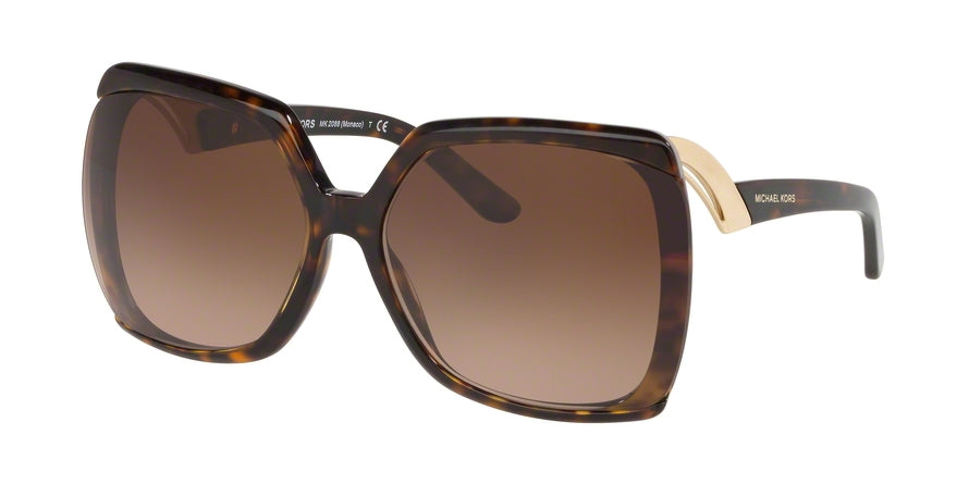 Michael Kors MONACO MK2088 Square Sunglasses  300613-DK TORT 65-16-140 - Color Map havana