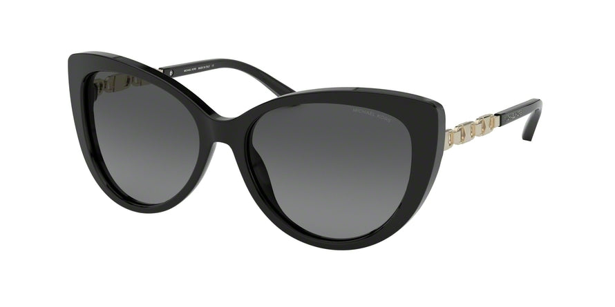 Michael Kors GALAPAGOS MK2092F Cat Eye Sunglasses  300511-BLACK 56-16-140 - Color Map black