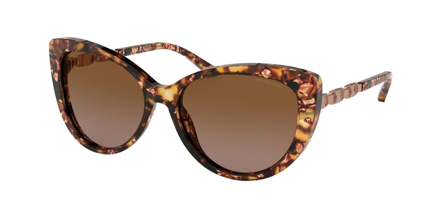 Michael Kors GALAPAGOS MK2092F Cat Eye Sunglasses  328013-PINK FLECK TORT 56-16-140 - Color Map havana