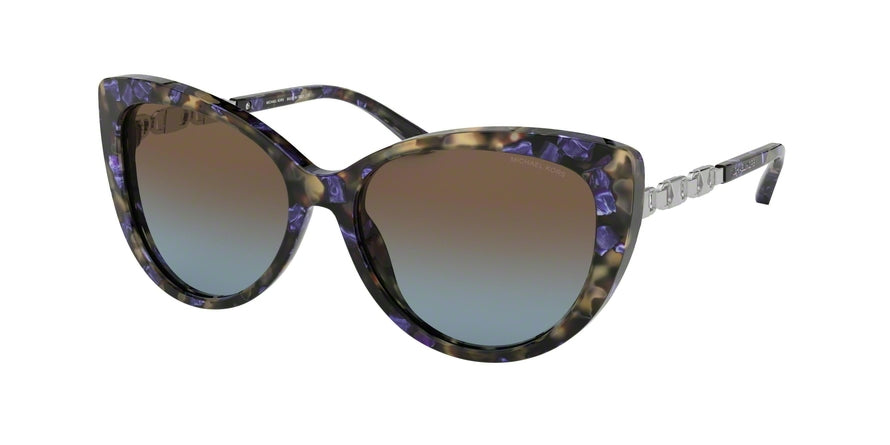 Michael Kors GALAPAGOS MK2092 Cat Eye Sunglasses  327948-BLUE FLECK TORT 56-16-140 - Color Map havana