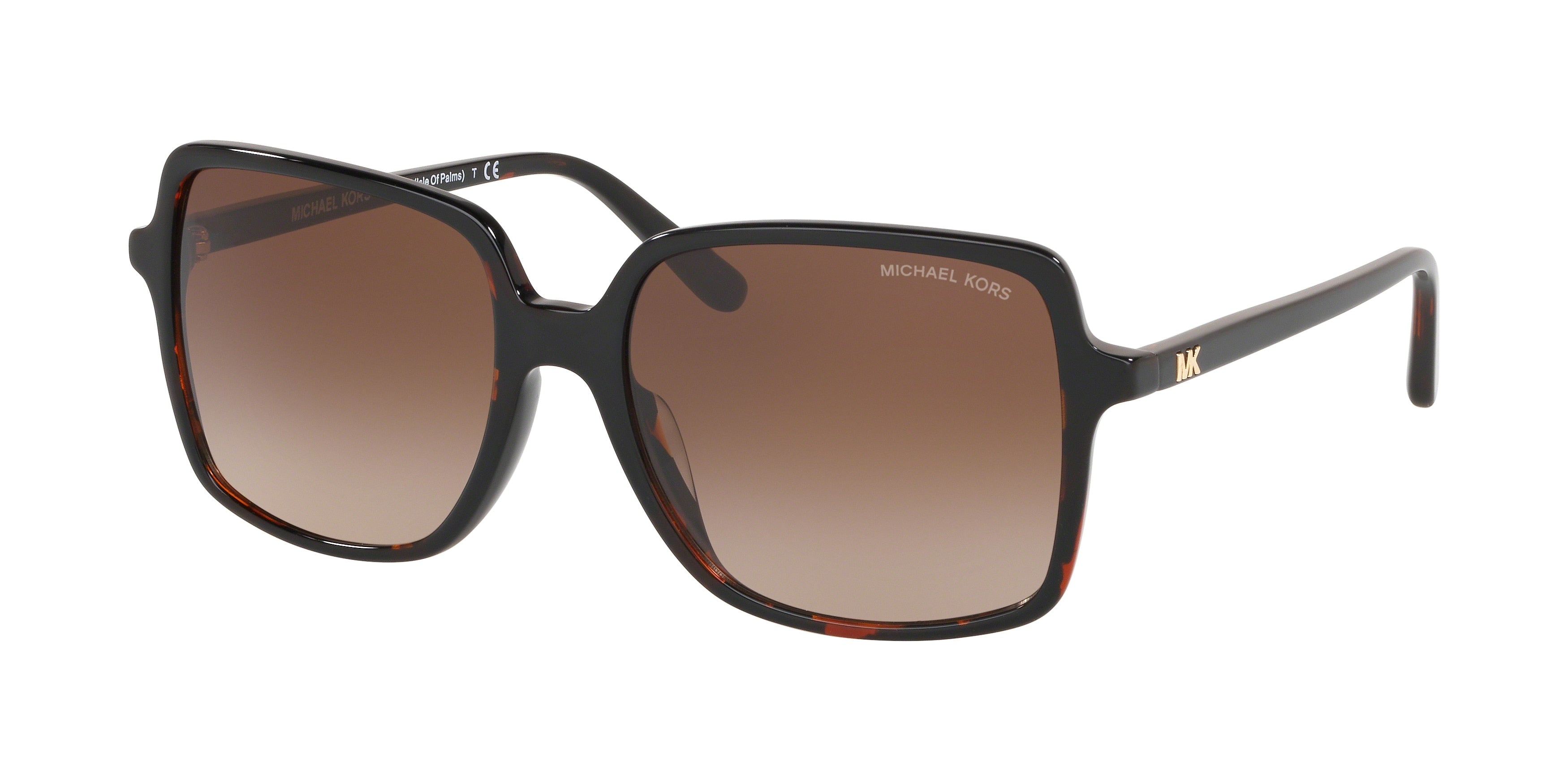 Michael Kors ISLE OF PALMS MK2098U Square Sunglasses  378113-Dark Tortoise 56-140-17 - Color Map Tortoise