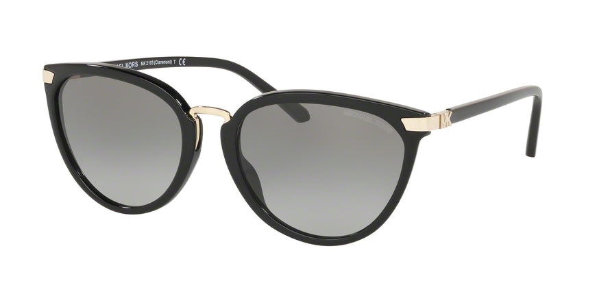 Michael Kors CLAREMONT MK2103 Cat Eye Sunglasses  300511-BLACK 56-18-140 - Color Map black