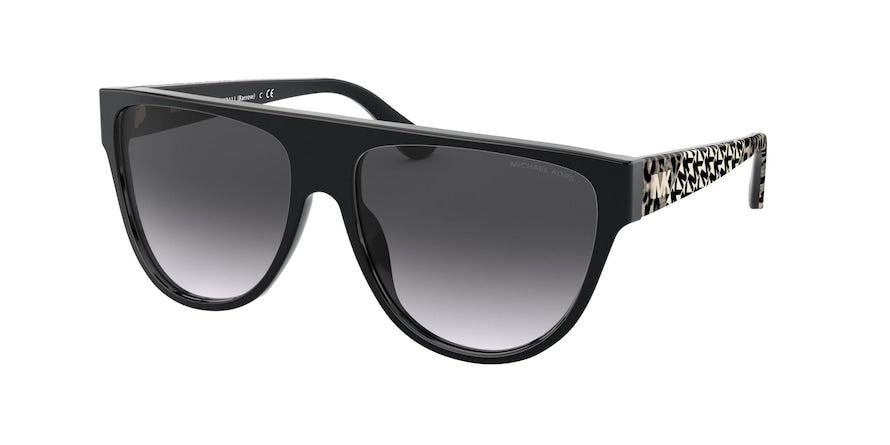 Michael Kors BARROW MK2111 Irregular Sunglasses  30058G-BLACK 57-15-140 - Color Map black