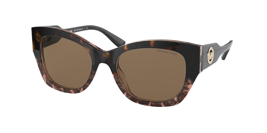 Michael Kors PALERMO MK2119 Square Sunglasses  392273-BROWN FLORAL ACETATE 53-19-140 - Color Map brown