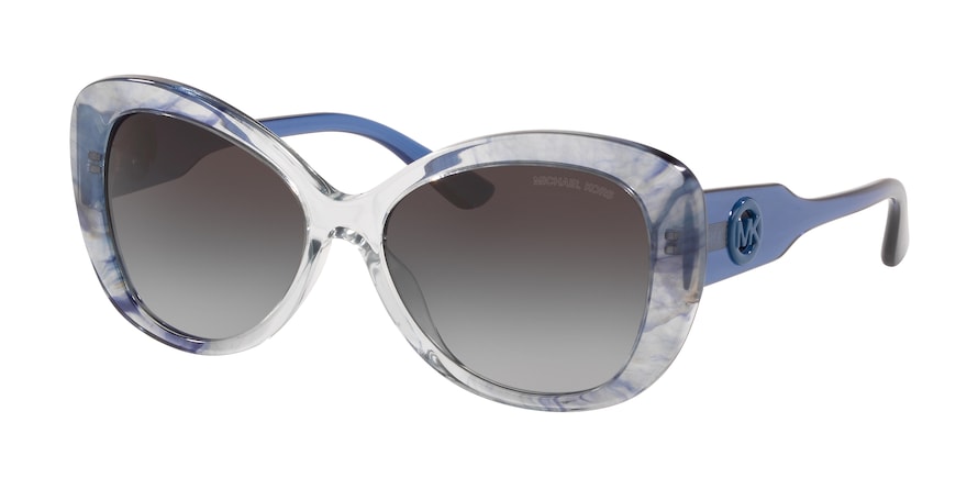 Michael Kors POSITANO MK2120 Butterfly Sunglasses  334713-BLUE TIE DYE 56-16-140 - Color Map blue