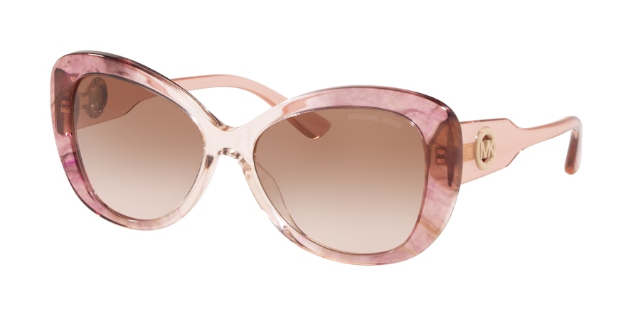 Michael Kors POSITANO MK2120 Butterfly Sunglasses  33488G-PINK TIE DYE 56-16-140 - Color Map pink