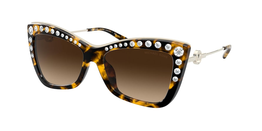 Michael Kors HOLLYWOOD MK2128BU Cat Eye Sunglasses  300613-DARK TORTOISE 55-16-140 - Color Map havana