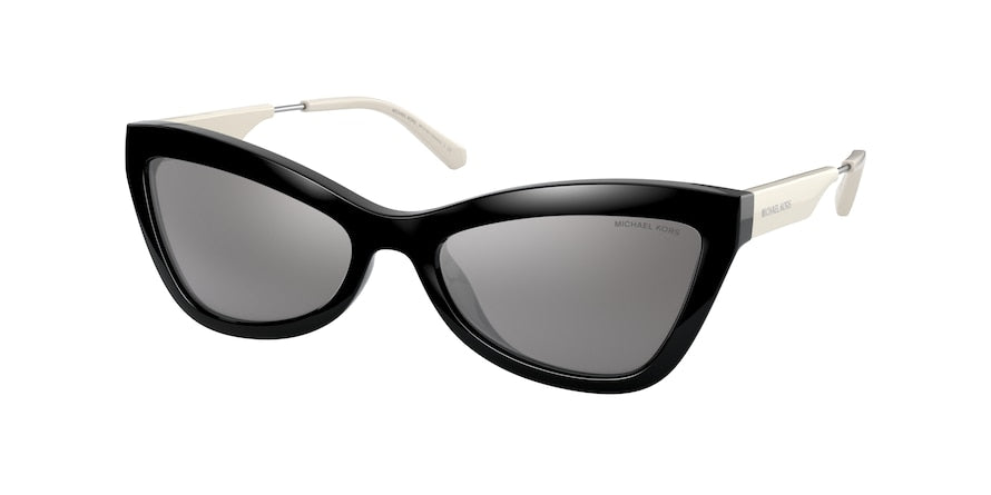 Michael Kors VALENCIA MK2132U Cat Eye Sunglasses  33326G-BLACK 55-18-140 - Color Map black
