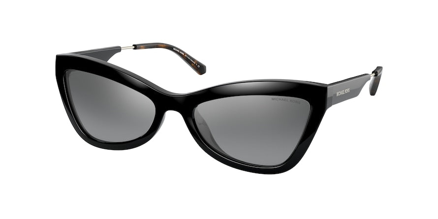 Michael Kors VALENCIA MK2132U Cat Eye Sunglasses  333282-BLACK 55-18-140 - Color Map black