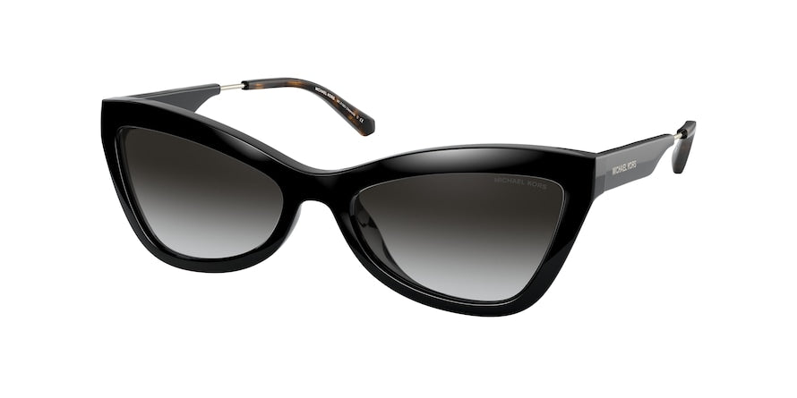 Michael Kors VALENCIA MK2132U Cat Eye Sunglasses  33328G-BLACK 55-18-140 - Color Map black