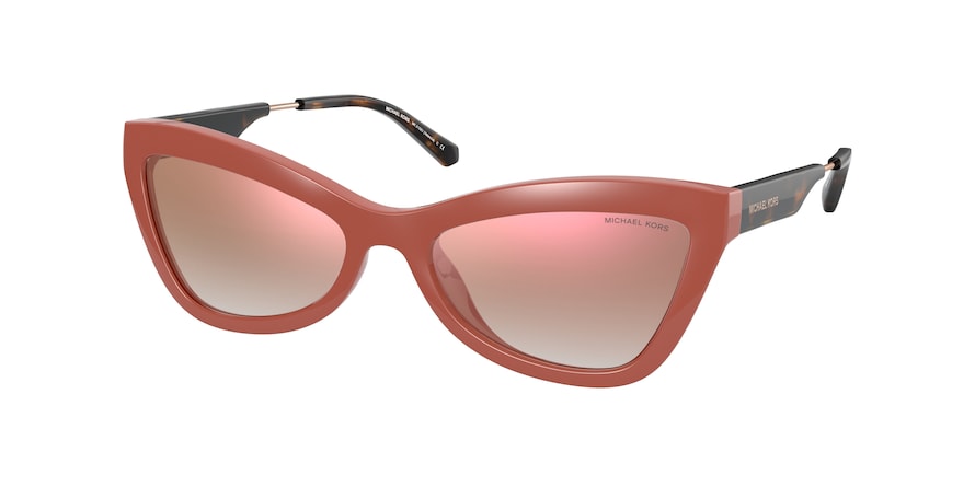 Michael Kors VALENCIA MK2132U Cat Eye Sunglasses  39116F-DARK SALMON 55-18-140 - Color Map pink