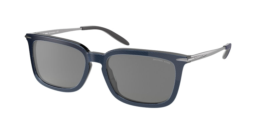 Michael Kors COLBURN MK2134 Rectangle Sunglasses  33556G-NAVY CARBON FIBER 56-17-145 - Color Map blue