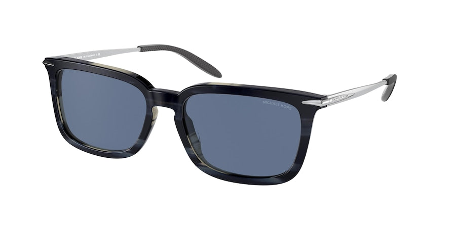 Michael Kors COLBURN MK2134 Rectangle Sunglasses  355480-BLACK GREY HORN 56-17-145 - Color Map grey