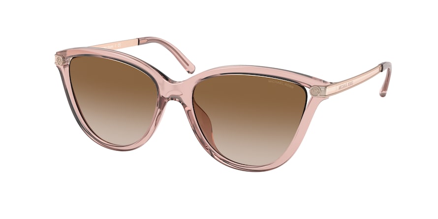 Michael Kors TULUM MK2139U Cat Eye Sunglasses  317513-Pink Transparent 54-140-16 - Color Map Pink