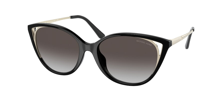Michael Kors ALEXANDRIA MK2152U Cat Eye Sunglasses  30058G-BIO BLACK 55-17-140 - Color Map black