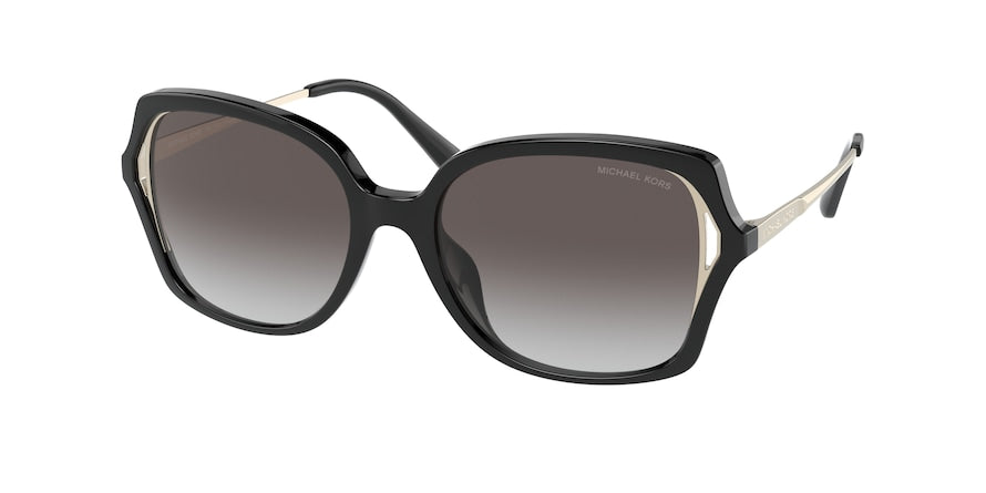 Michael Kors INTERLAKEN MK2153U Square Sunglasses  30058G-BIO BLACK 55-18-140 - Color Map black