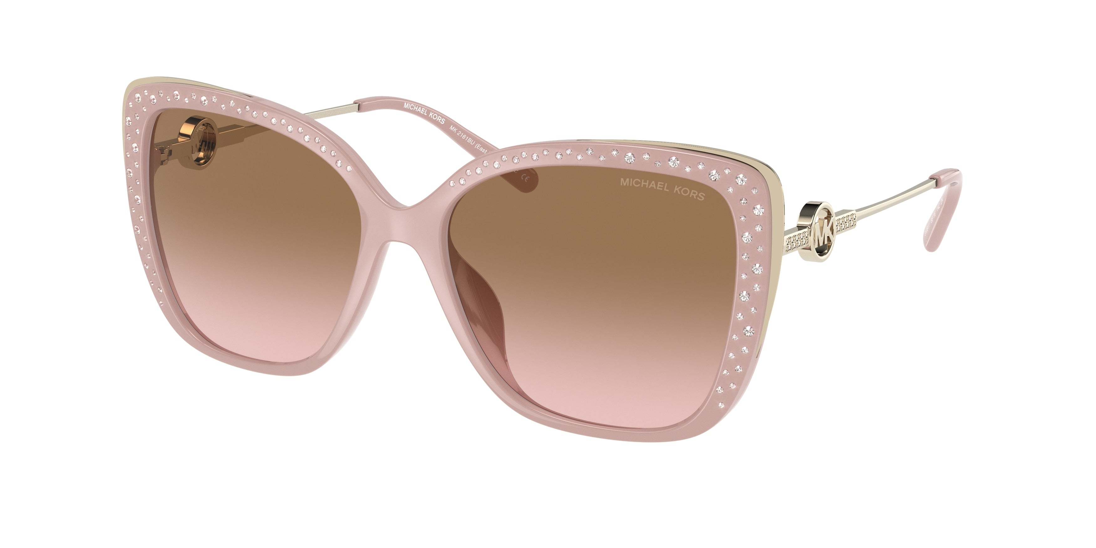 Michael Kors EAST HAMPTON MK2161BU Butterfly Sunglasses  310911-Solid Dusty Rose 56-142-16 - Color Map Pink