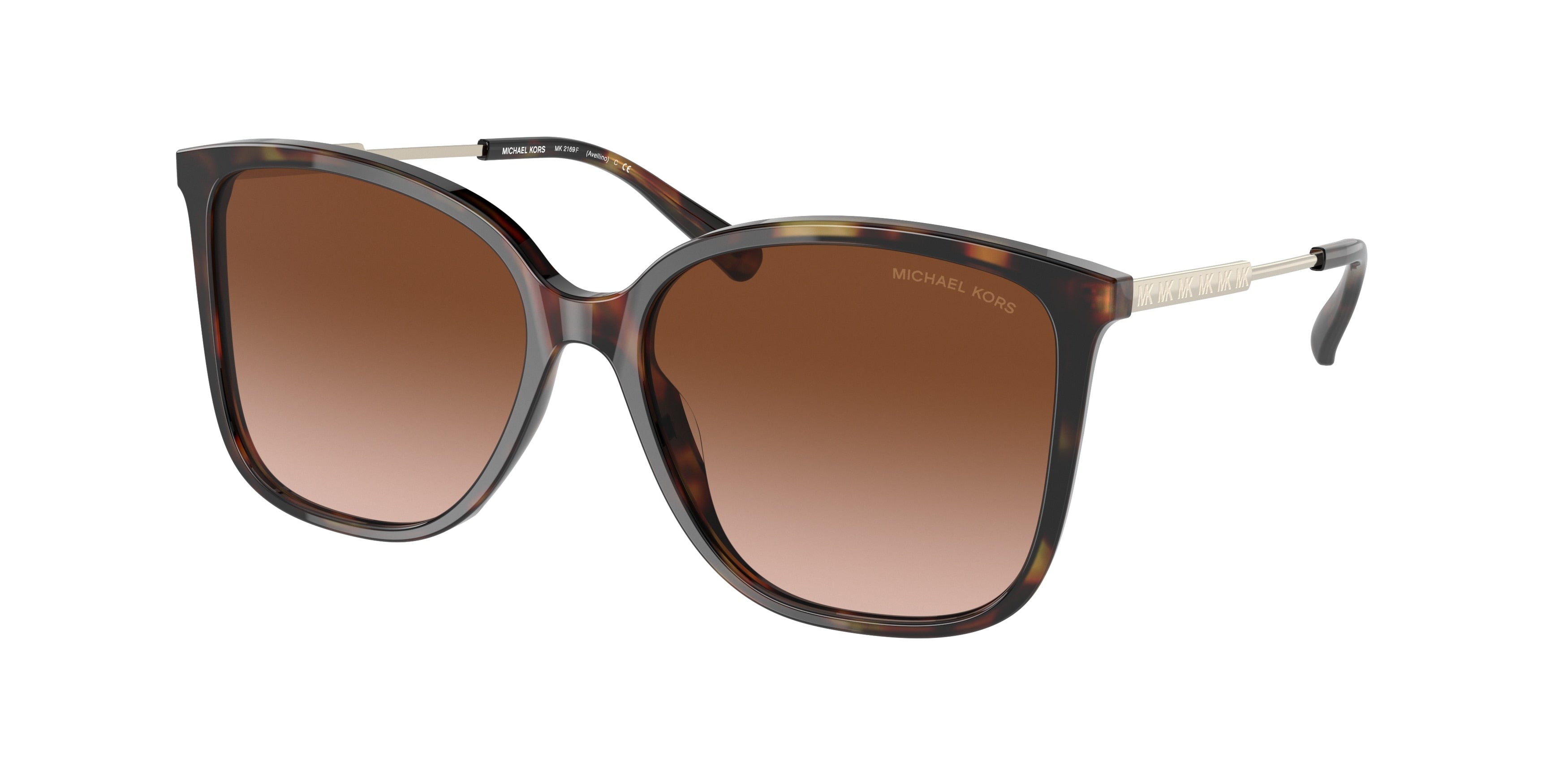 Michael Kors AVELLINO MK2169F Square Sunglasses  39043B-Amber Tortoise 57-145-16 - Color Map Tortoise