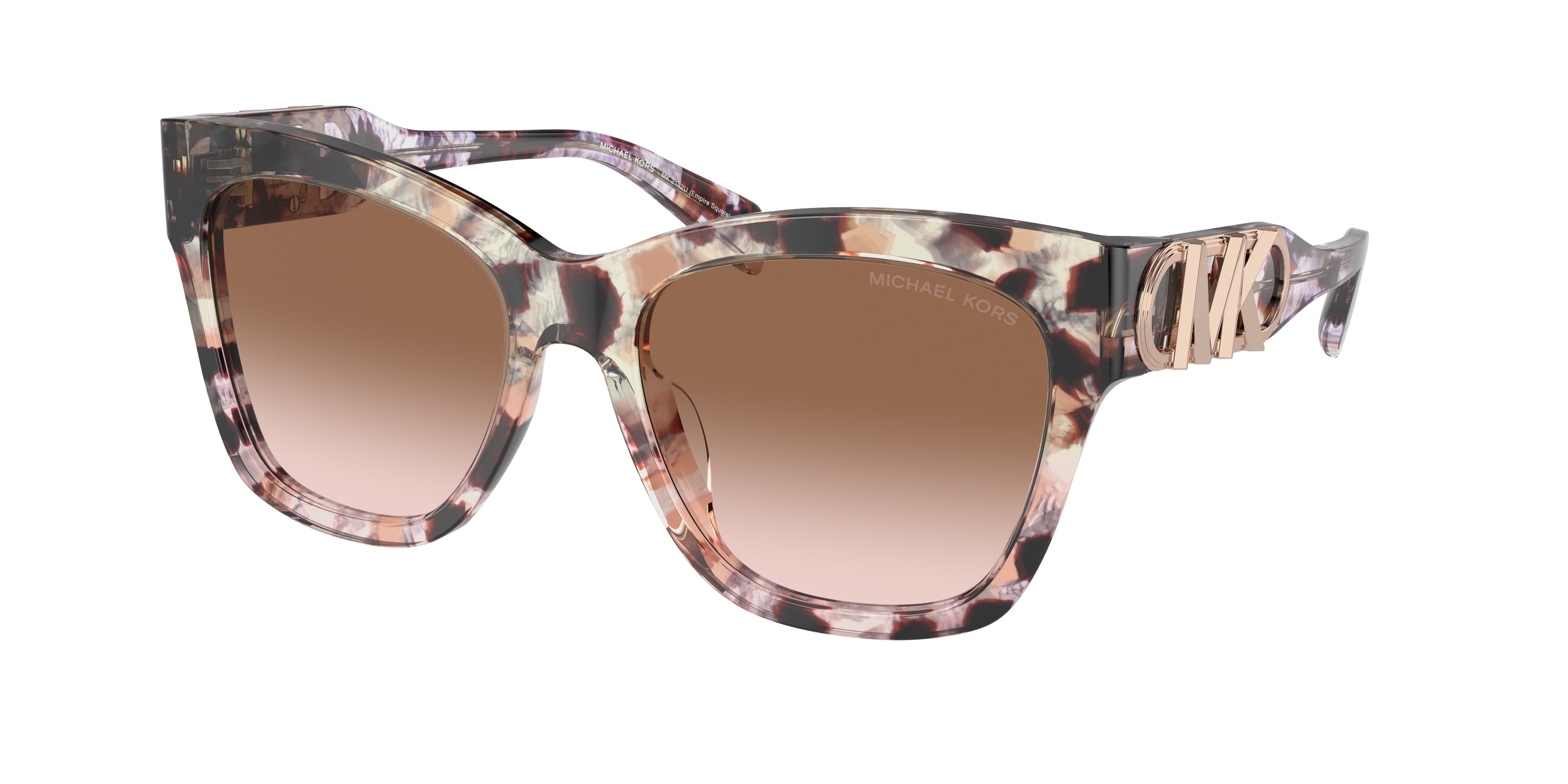 Michael Kors EMPIRE SQUARE MK2182U Butterfly Sunglasses  334513-Pink Tortoise 55-140-18 - Color Map Tortoise