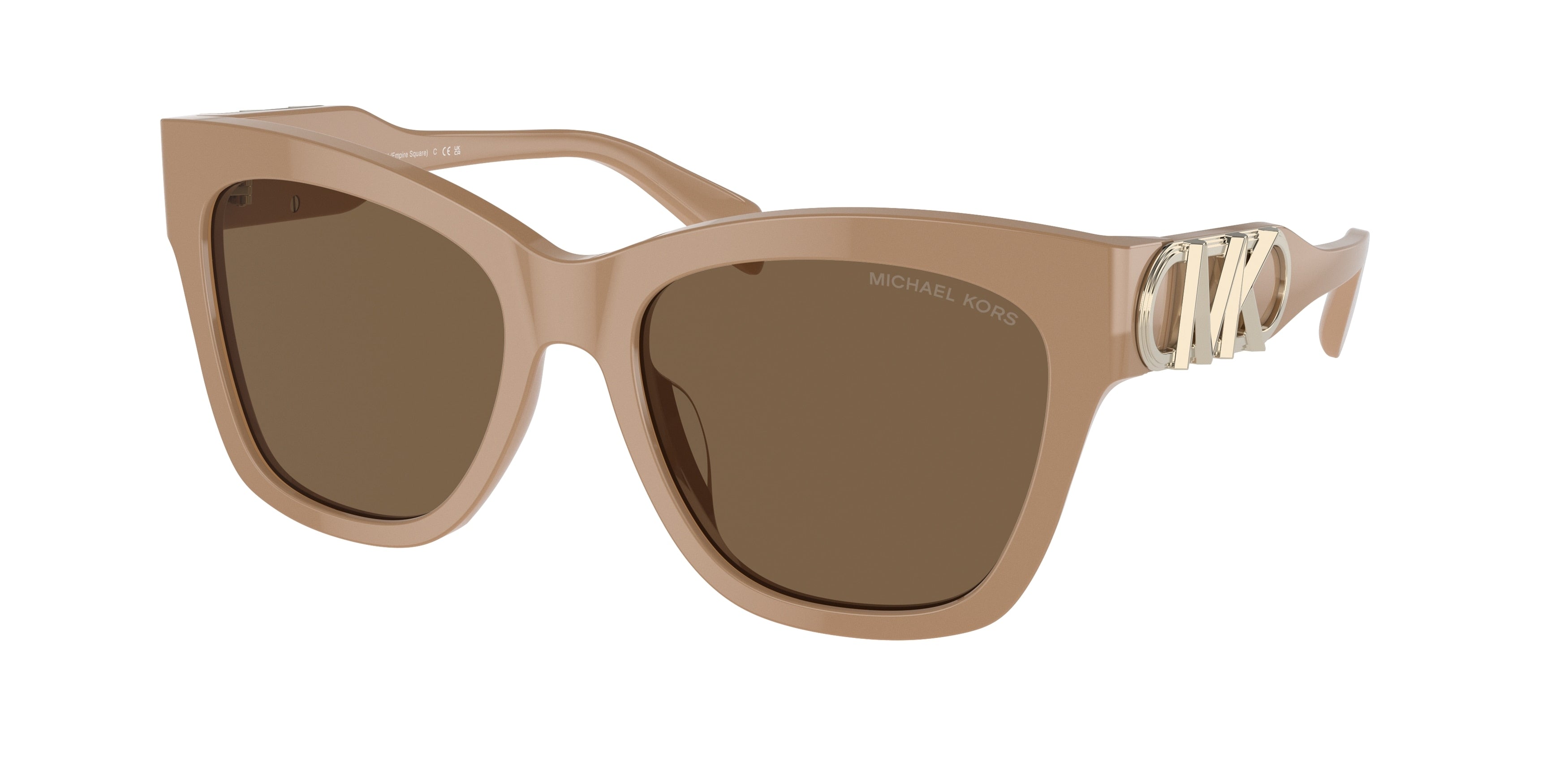 Michael Kors EMPIRE SQUARE MK2182U Butterfly Sunglasses  355573-Camel Solid 55-140-18 - Color Map Brown