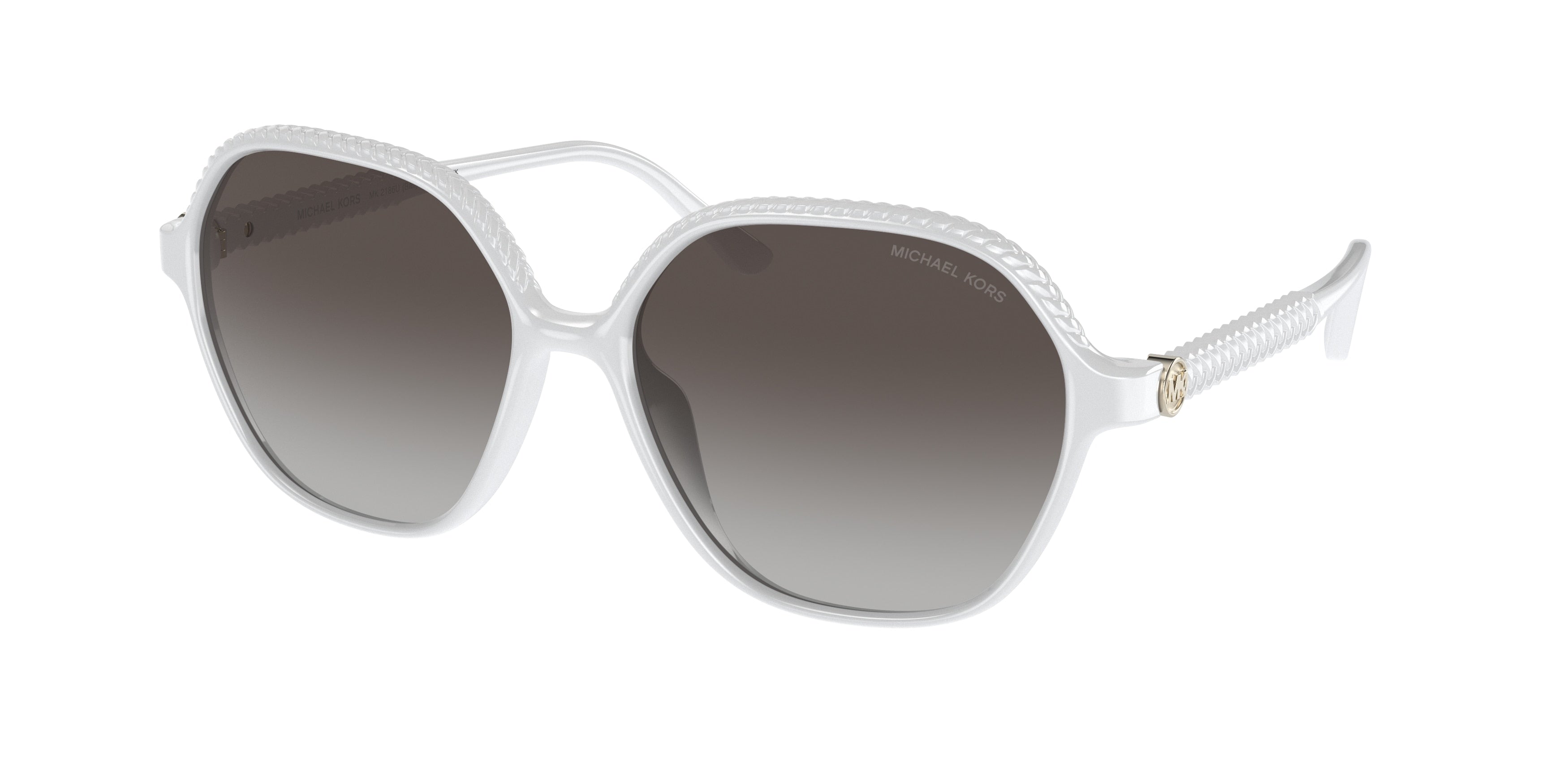 Michael Kors BALI MK2186U Irregular Sunglasses  31168G-White 58-140-16 - Color Map White