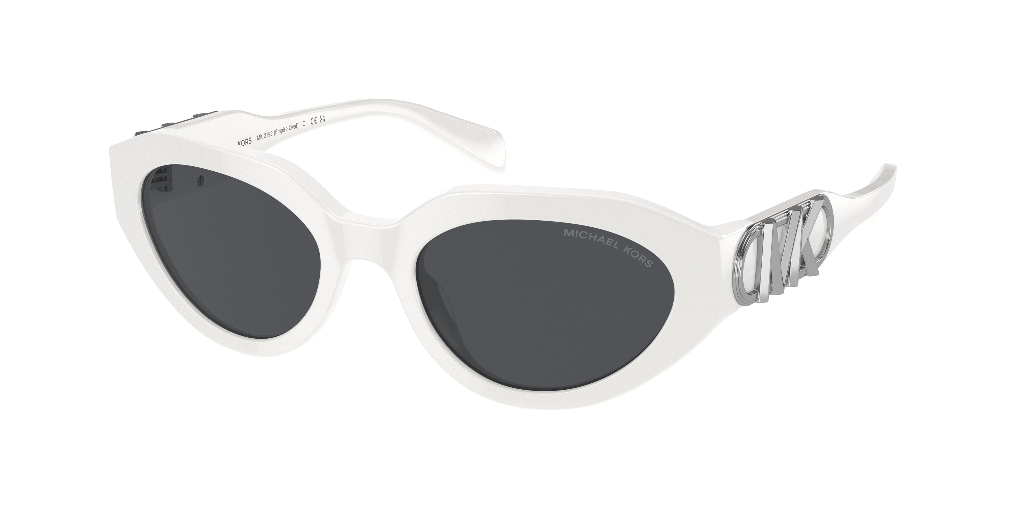 Michael Kors EMPIRE OVAL MK2192 Oval Sunglasses  310087-Optic White 53-140-20 - Color Map White