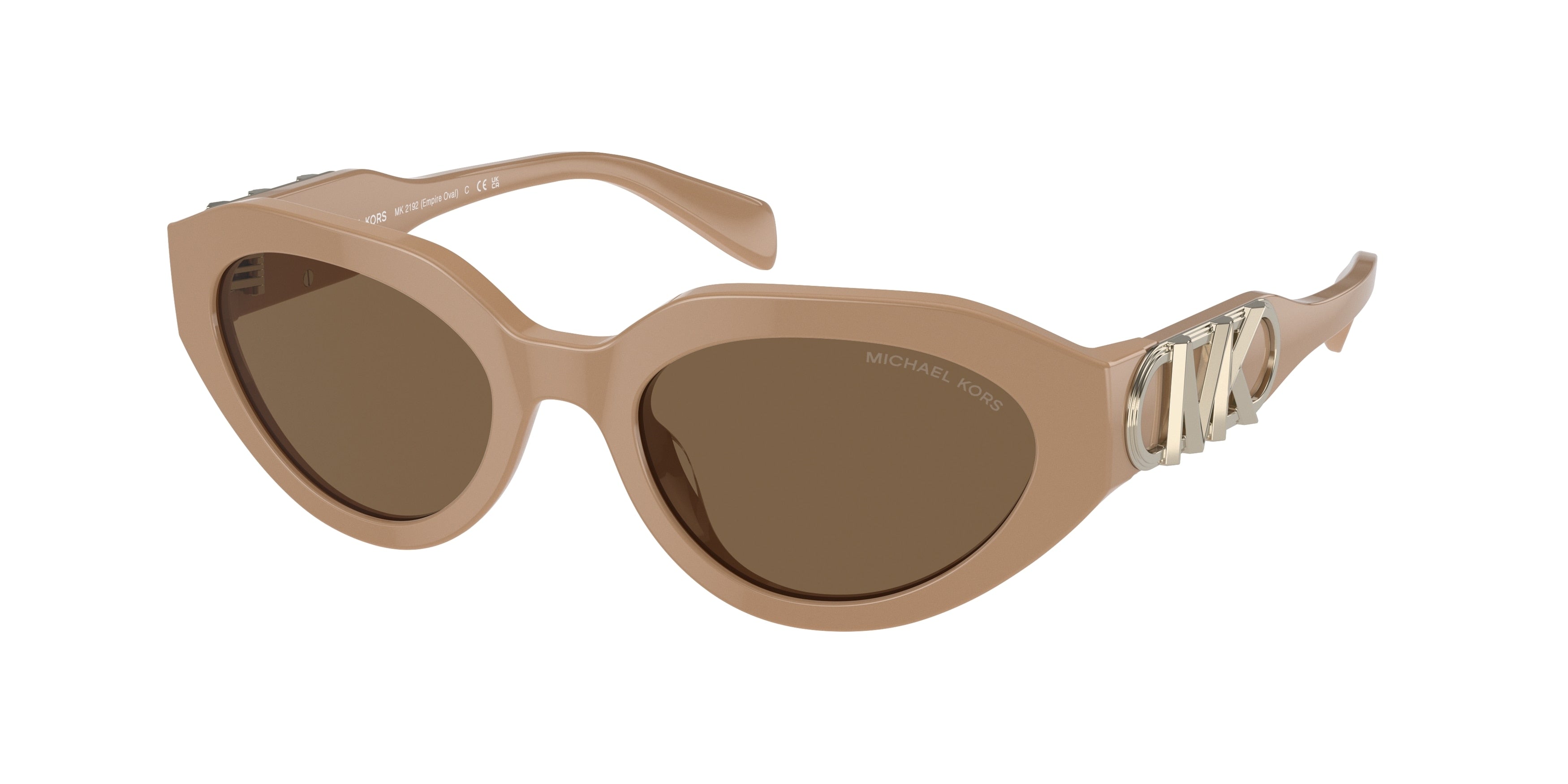Michael Kors EMPIRE OVAL MK2192 Oval Sunglasses  355573-Camel 53-140-20 - Color Map Brown