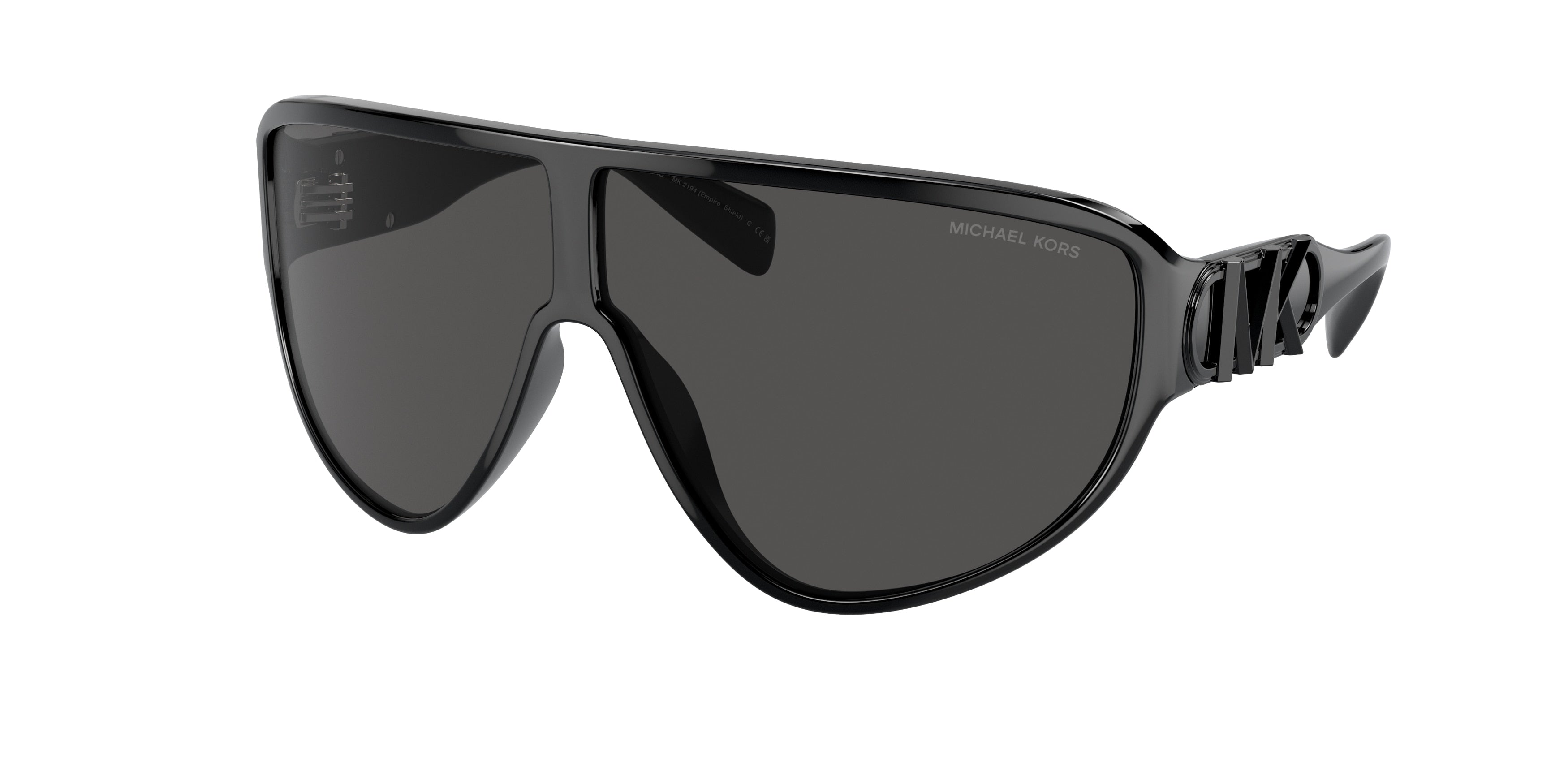 Michael Kors EMPIRE SHIELD MK2194 Irregular Sunglasses  300587-Black 69-120-5 - Color Map Black