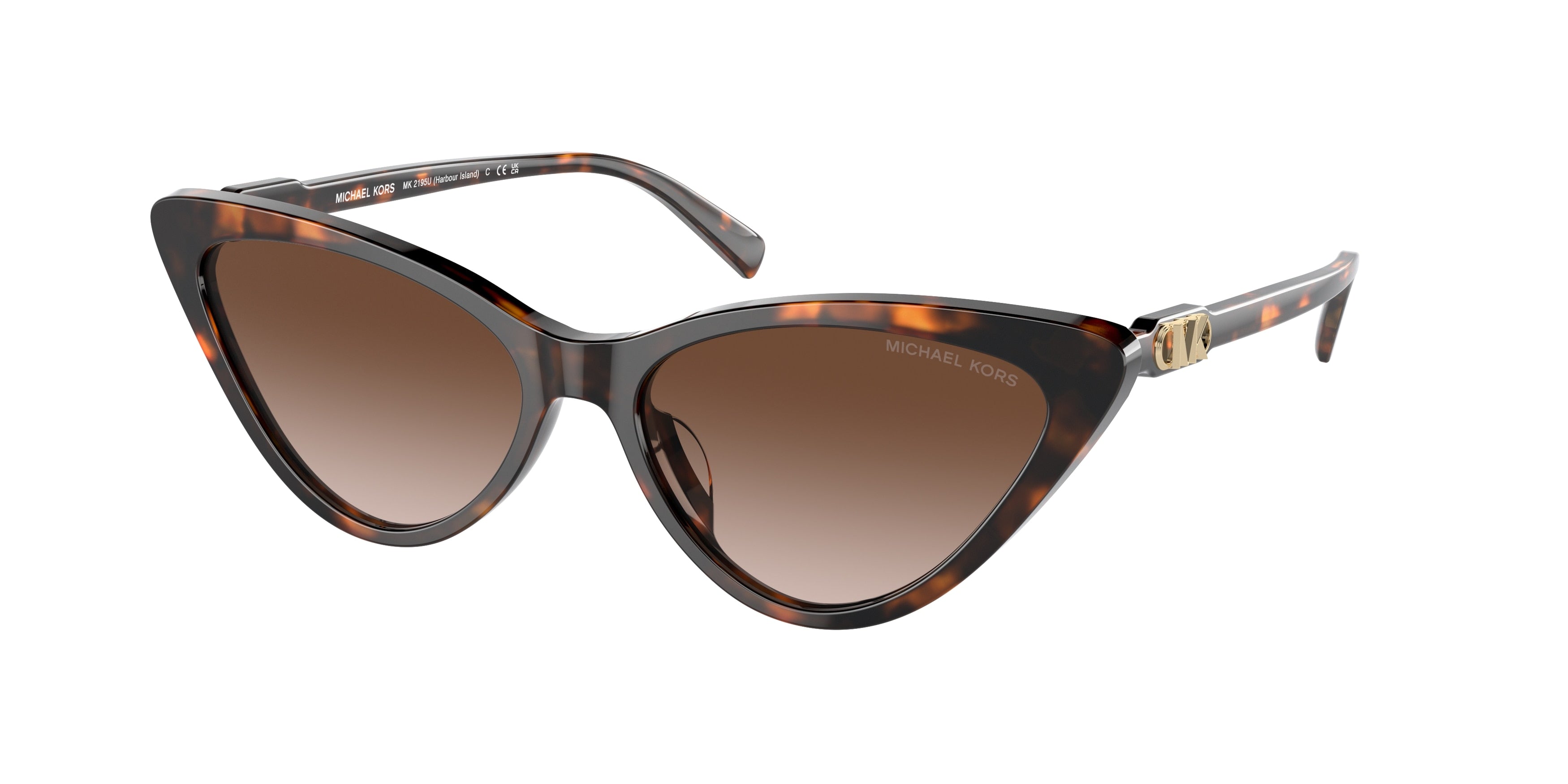 Michael Kors HARBOUR ISLAND MK2195U Cat Eye Sunglasses  300613-Dark Tortoise 56-140-16 - Color Map Tortoise