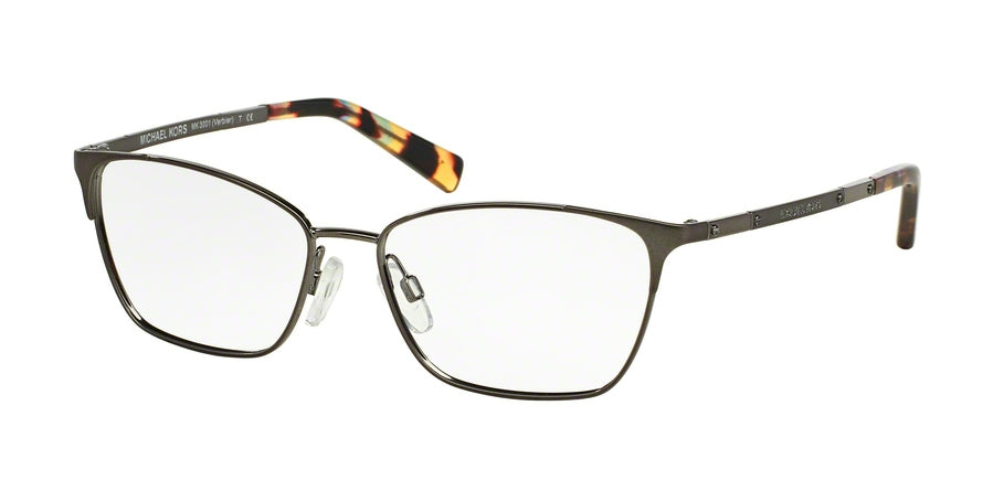 Michael Kors VERBIER MK3001 Rectangle Eyeglasses  1025-GUNMETAL 52-14-135 - Color Map gunmetal