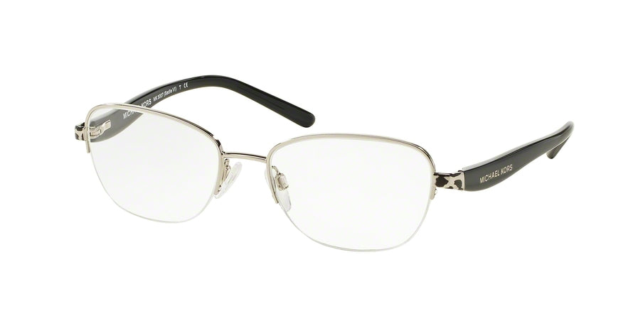 Michael Kors SADIE VI MK3007 Rectangle Eyeglasses  1001-SILVER/BLACK 51-17-135 - Color Map silver