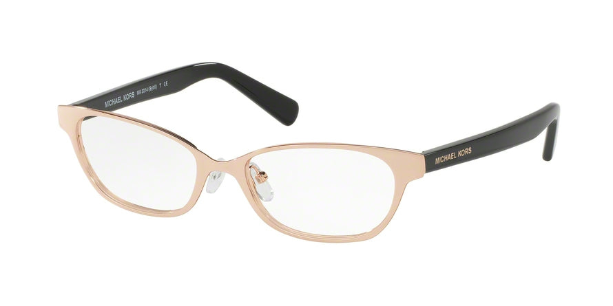 Michael Kors SYBIL MK3014 Cat Eye Eyeglasses  1152-ROSE GOLD 50-17-135 - Color Map pink
